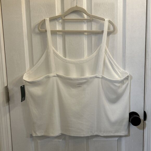 NWT Wild Fable Women’s White Sleeveless Basic Ribbed Tank Top Size 4X - Picture 2 of 16